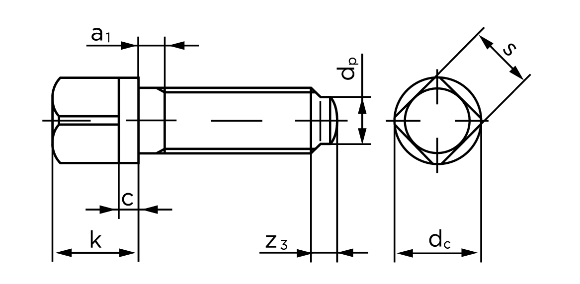 Teknisk tegning af DIN 480